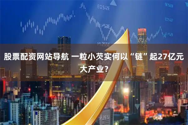 股票配资网站导航 一粒小芡实何以“链”起27亿元大产业？