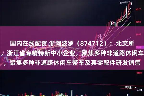 国内在线配资 浙阿波罗（874712）：北交所上市申请已完成辅导备案，浙江省专精特新中小企业，聚焦多种非道路休闲车整车及其零配件研发销售