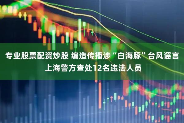 专业股票配资炒股 编造传播涉“白海豚”台风谣言 上海警方查处12名违法人员